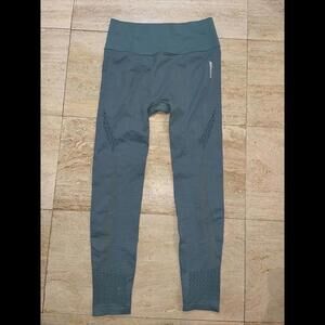 Gymshark Seamless Perforated‎ Leggings Heathered Green XL